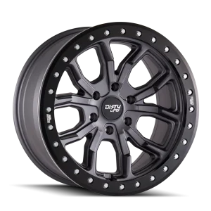 Dirty Life – DT-1 – Gunmetal – 17″x9″ -12mm – All weather Wheels – 9303-7965MGT12